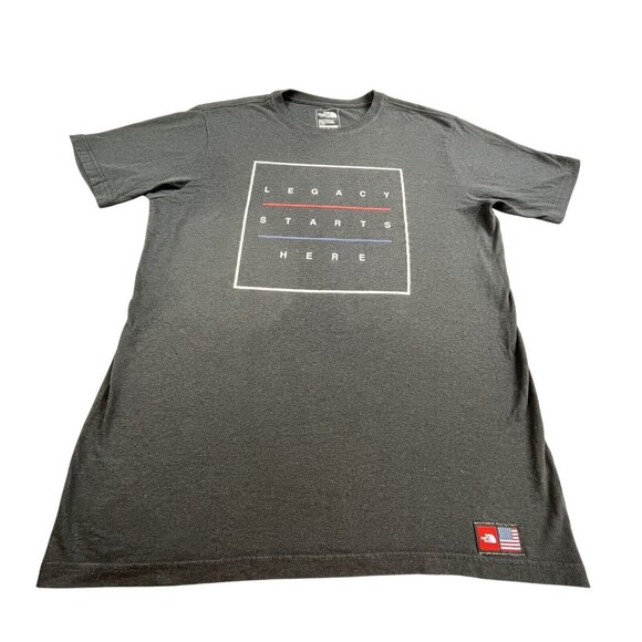The North Face Other - The North Face Men’s Large Black Slim Fit Shirt USA Flag Logo legacy starts here
